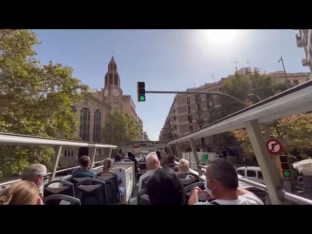 BARCELONA BUS TURISTIC-BLUE ROUTE GOING BACK TO PLACA CATALUNYA