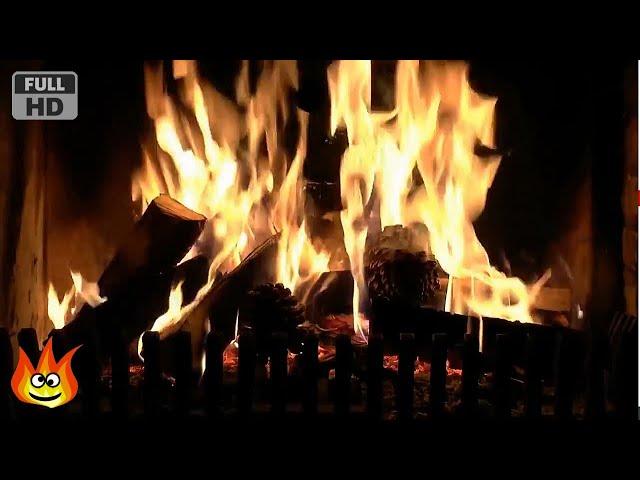 Hissing and Crackling Pine Cone Fireplace with Relaxing Fire Sounds (HD)