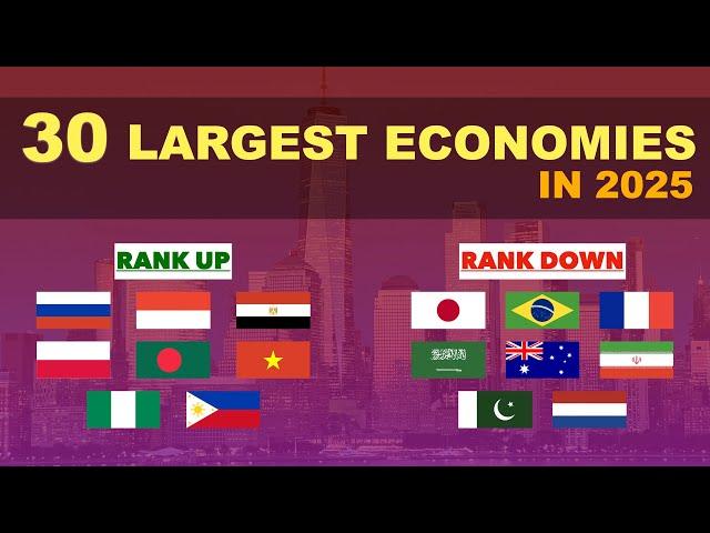 Top 30 Economies by GDP PPP 2025 | Largest Economies 2025 | World Economy 2025 | Facts Nerd