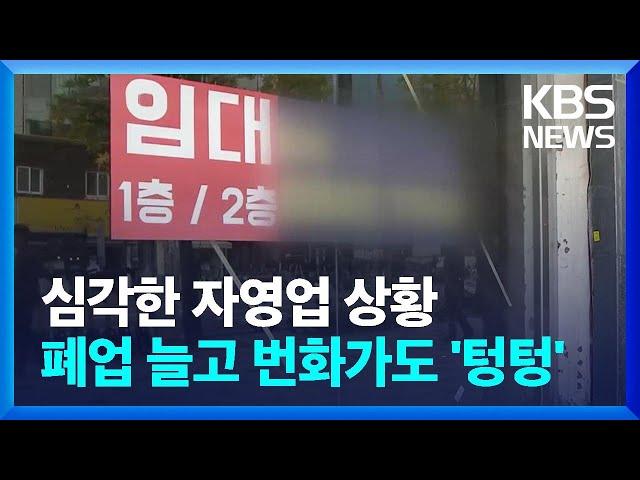 폐업 늘고 번화가도 '텅텅'…심각한 자영업 상황 / KBS  2024.11.06.