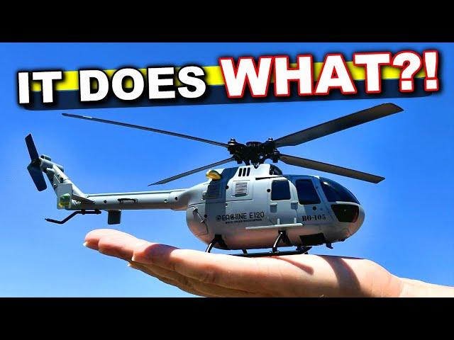 RC Military Helicopter does AWESOME TRICK! - Eachine E120 RTF