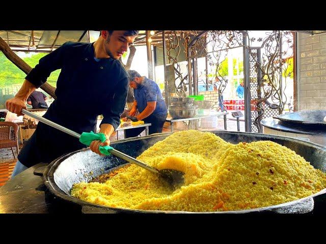 GAINT PILAF 300 KG | POPULAR PILAF IN PILAF CENTER | POPULAR STREET FOOD ASIAN DISH UZBEKISTAN