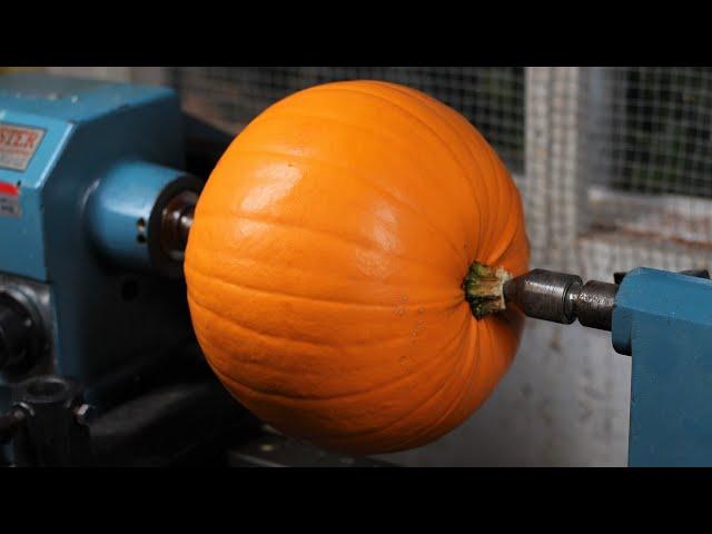 Woodturning - Extreme Pumpkin Carving!