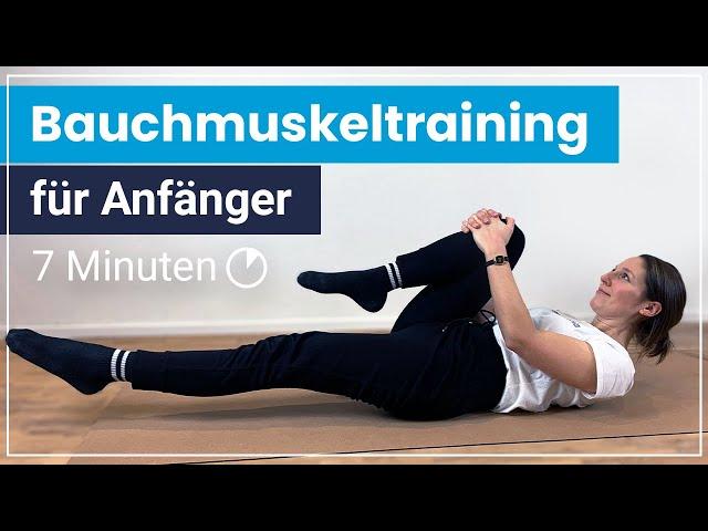 7 Minuten Bauchmuskeltraining für Anfänger -  Effektive Übungen für zu Hause ohne Geräte!