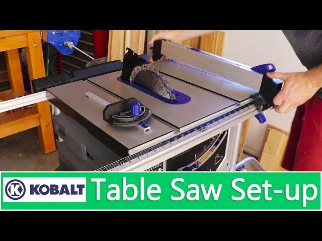 setting up Kobalt 15-Amp 10-in Carbide-Tipped Table Saw