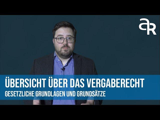 Vergaberecht - Was ist das?