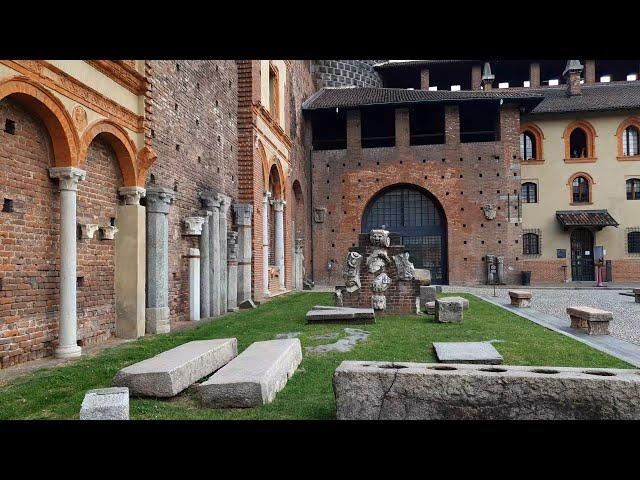 Castello Sforzesco Milano Italy  4k