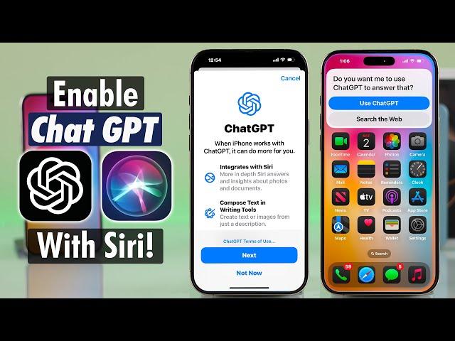 How To Enable Siri with ChatGPT on iPhone 16's! [OpenAI]