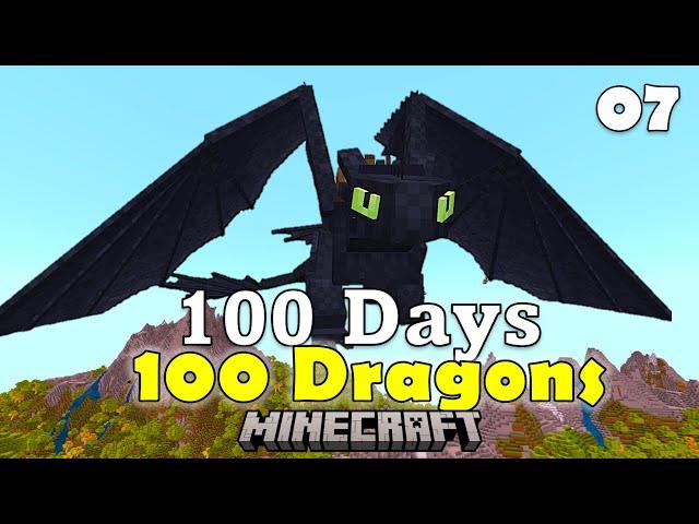 100 Days Taming 100 Dragons in Minecraft / Finale: Finding the NIGHT FURY