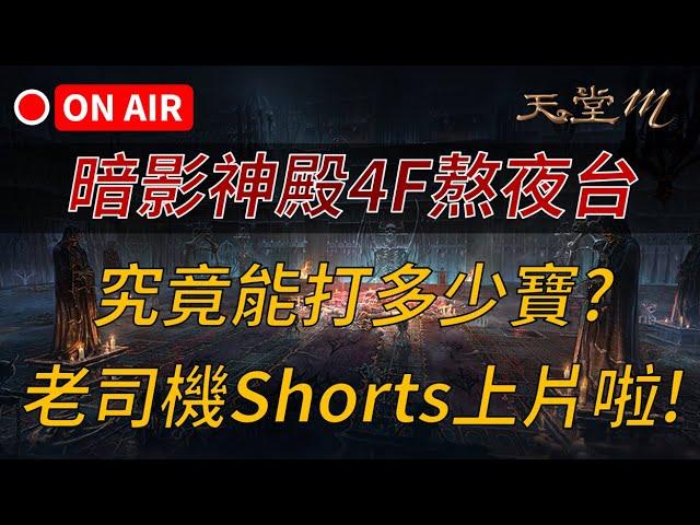 【天堂M】暗影神殿4F熬夜台！你心目中最軟職業是誰？老司機Shorts片上啦!(見說明欄)｜天堂M大補帖新文 Updated!買天M鑽卡找編董 LINE @dmshop