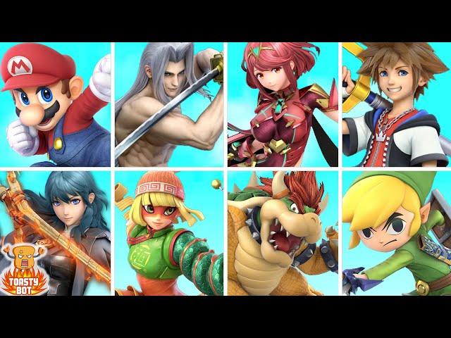 Super Smash Bros. Ultimate - All Characters Taunts Animations - DLC Included - Toasty Bot