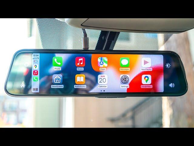 Smart Mirror with Wireless Apple CarPlay Android Auto and Dashcam - REVIEW