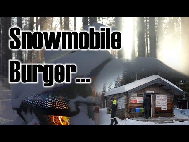 Snowmobile to grab a burger outside Bräcke Sweden Yamaha Sidewinder XTX 146 Shorty