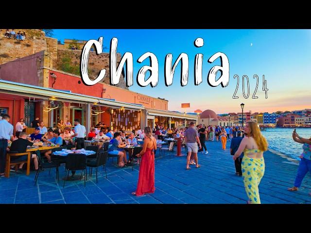 Chania Crete, walking tour 4k, Greece Chania 2024