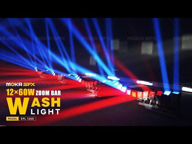 MOKA SFX 12x60W LED Zoom Moving Batten Light: Individual Control for Every LED!