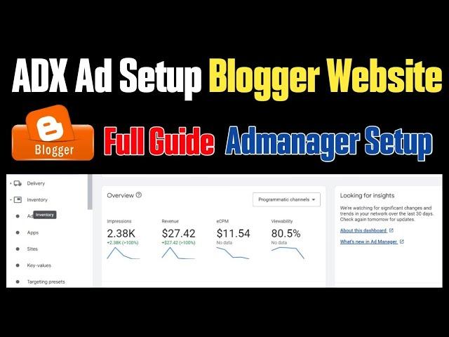 Google Ad Manager Ads Setup Full Guide for Blogger and WordPress | Google Adx Setup