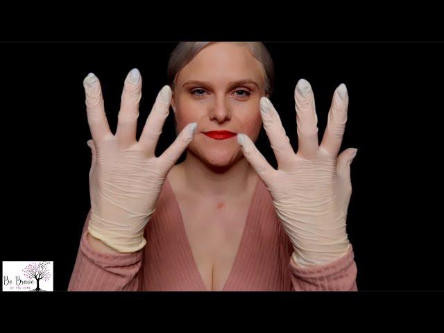 ASMR Glove Sounds: Hand Movements, Face Touching, Latex, Vinyl, Nitrile Gloves