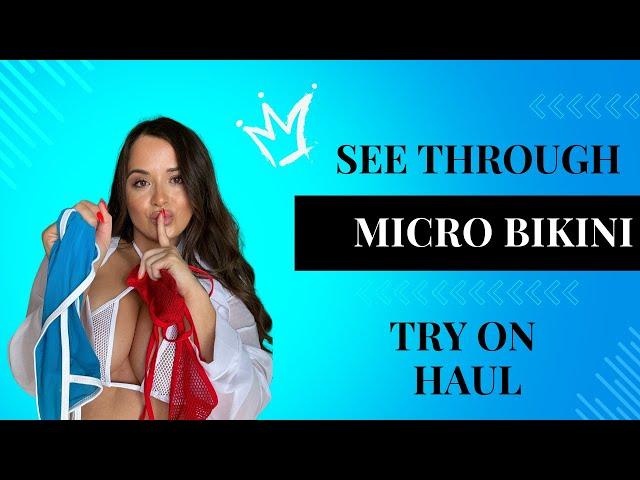 TRANSPARENT Micro Bikini TRY ON Haul with Mirror View! | Jean Marie Try On