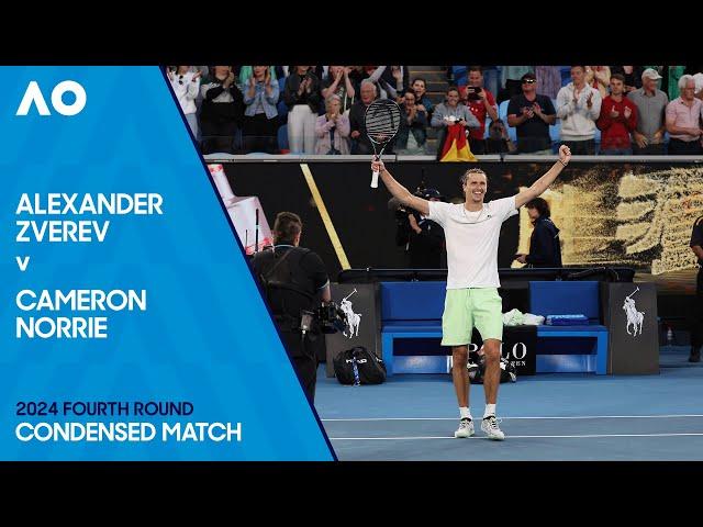 Alexander Zverev v Cameron Norrie Condensed Match | Australian Open 2024 Fourth Round