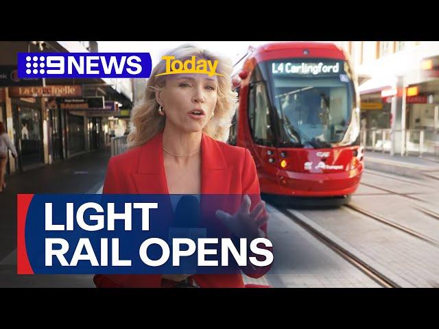 Parramatta light rail officially opens | 9 News Australia