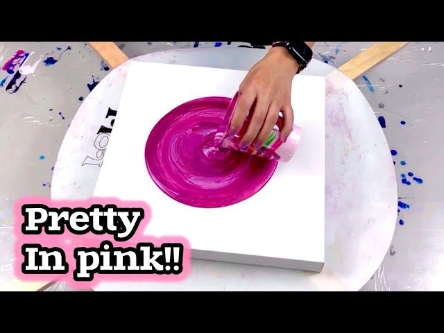 # 661 -  Pretty In Pink!  A Ring Pour That Looks Like a Rose! - Acrylic Pouring