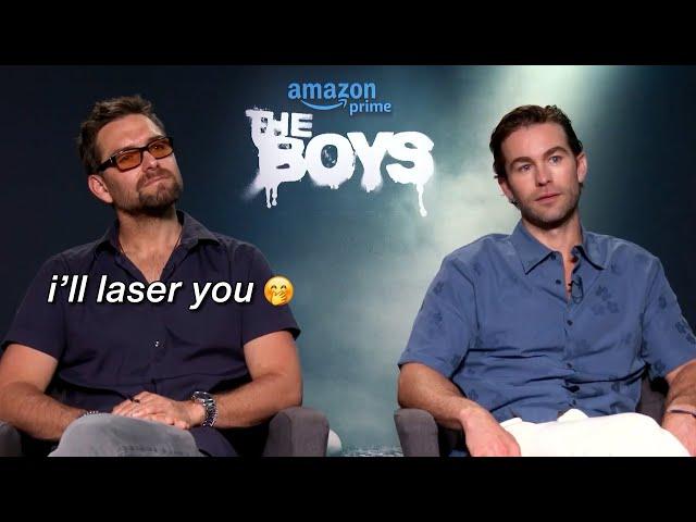 The Boys cast proving they're not their characters (at least trying) for 5 minutes