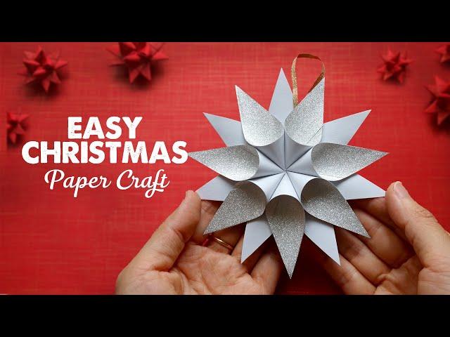 Easy Paper Craft Idea for Christmas | Easy Star Christmas Paper| Easy Christmas ornament