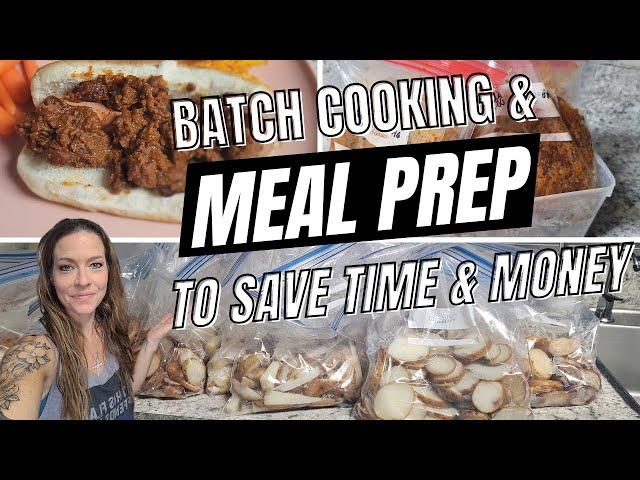 LARGE FAMILY BATCH COOKING/MEAL PREP TO SAVE TIME AND MONEY/BUDGET MEAL PREPPING FOR FAMILY OF 6