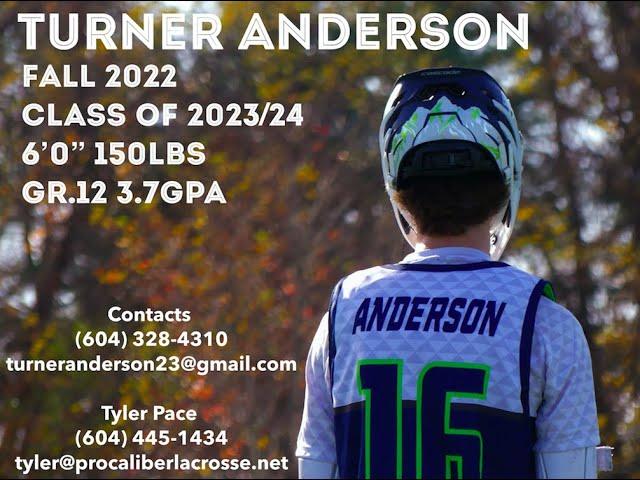 Turner Anderson Lacrosse Highlights (Fall 2022)