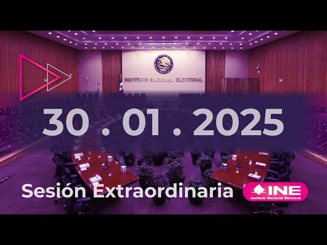 Sesión Extraordinaria del Consejo General (30/01/2025) 10:00 AM