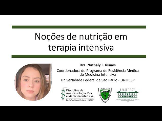 Noções de nutrição em terapia intensiva