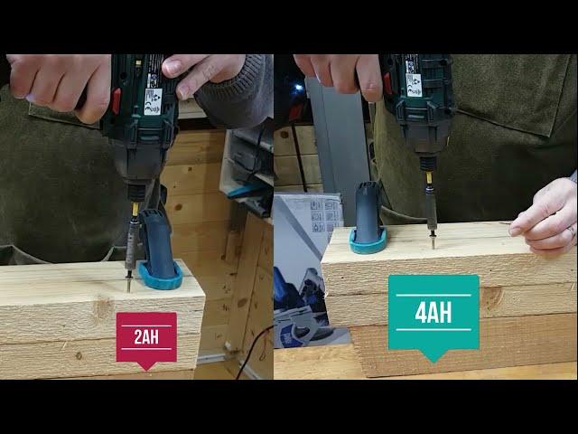 4Ah vs 2Ah  Parkside Cordless impact driver / wrench PDSSA 20-Li