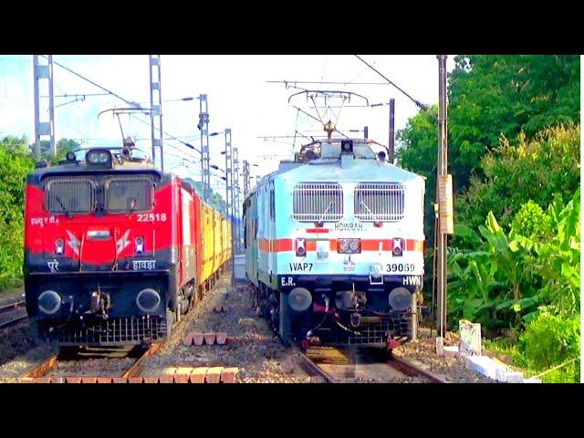 Dangerous Trains speeding through Howrah MainLine ️ Unique High Speed Trains of India #train