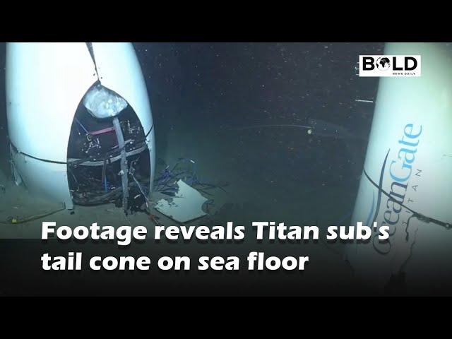 Titan Sub's Tail Cone on Sea Floor After June 2023 Implosion Tragedy. #titansubmarine #titandisaster