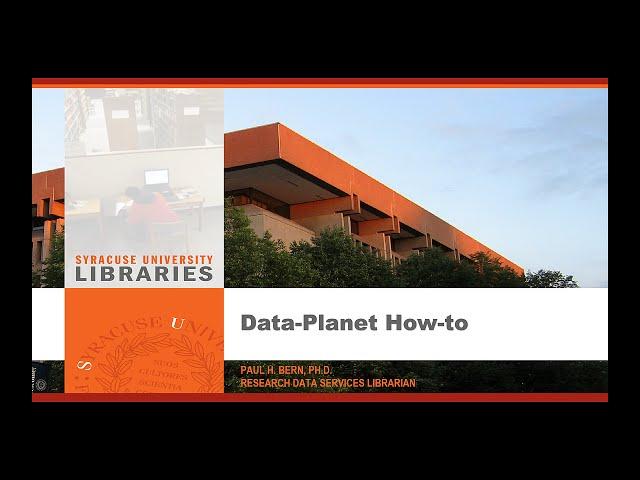 Data-Planet How-to