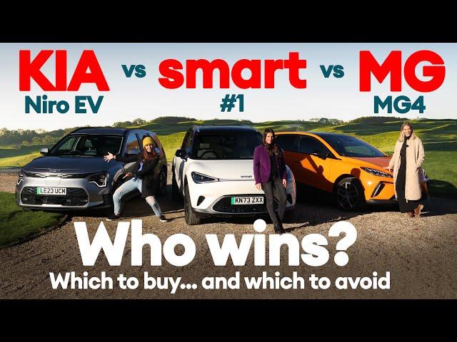 SHOOTOUT: smart #1 vs Kia Niro EV vs MG4. A shock winner? | Electrifying