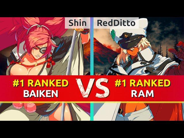 GGST ▰ Shin (#1 Ranked Baiken) vs RedDitto (#1 Ranked Ramlethal). High Level Gameplay