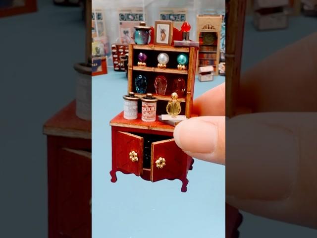 Mini cabinet #miniature #diydollhouse #diy #diydecor #shorts