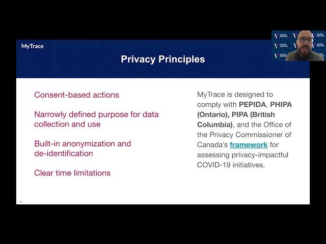 Innovating Through COVID-19 webinar - Digital Contact Tracing while Preserving Privacy: MyTrace.ca