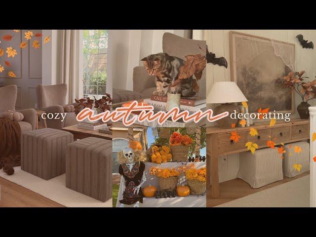 decorate for fall with me!  adding cute bats to my walls + giveaway winner below!