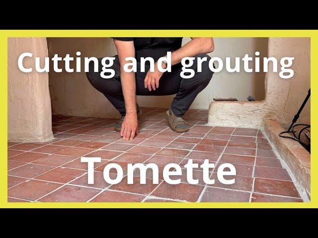 Angled cuts and grouting of Vintage French 'Tomette' Tiles! #102