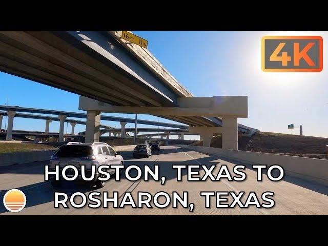 Houston, Texas to Rosharon, Texas on 288 South. An UltraHD 4K Real Time Driving Tour.