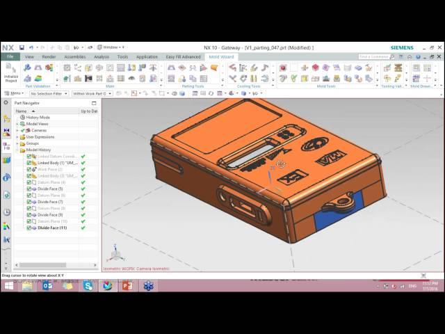 NX 10 Mold Design - Part 2 Cavity and Core advanced