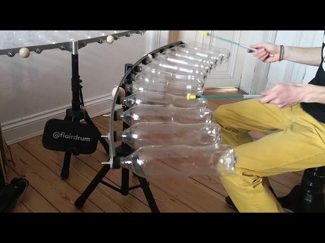 flairdrum 12_stage - Plastic Bottle Instrument, DIY Bottle Xylophone, Recycled Instrument