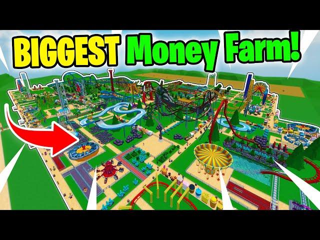 I Built The World's BIGGEST Money Farm! (Theme Park Tycoon 2)