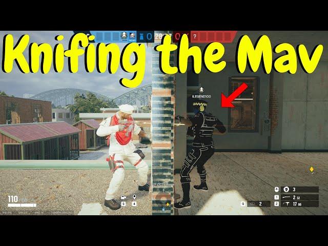 Knifing Mav Through His Hole in Rainbow Six Siege