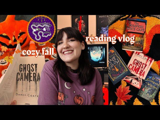 Cozy Fall Reading Vlog  | halloweenathon, decorating, cozy mysteries, 5 star read