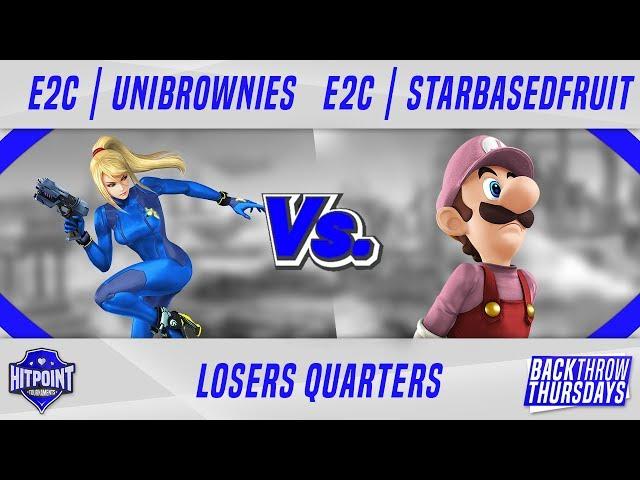 BTT #18 Losers Quarters - E2C | Unibrownies (Zero Suit Samus) vs E2C | StarbasedFruit (Luigi)