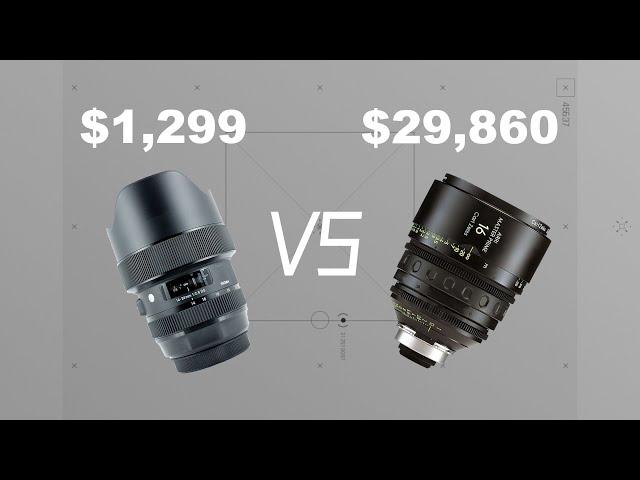 Is there really a difference? Photo vs cine lens. (Sigma vs ARRI Master Prime)