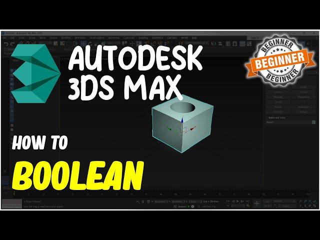 3Ds Max How To Boolean Tutorial